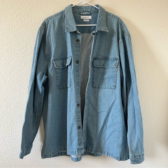 Urban Outfitters Men’s Jean Jacket Shacket XL Blue Casual Western Cowboy Work - Picture 2 of 11
